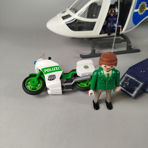 Playmobil Bundle police & Zoll Einsatzset helicopter boat motorcycle figures | multicolored, image 2 of 3