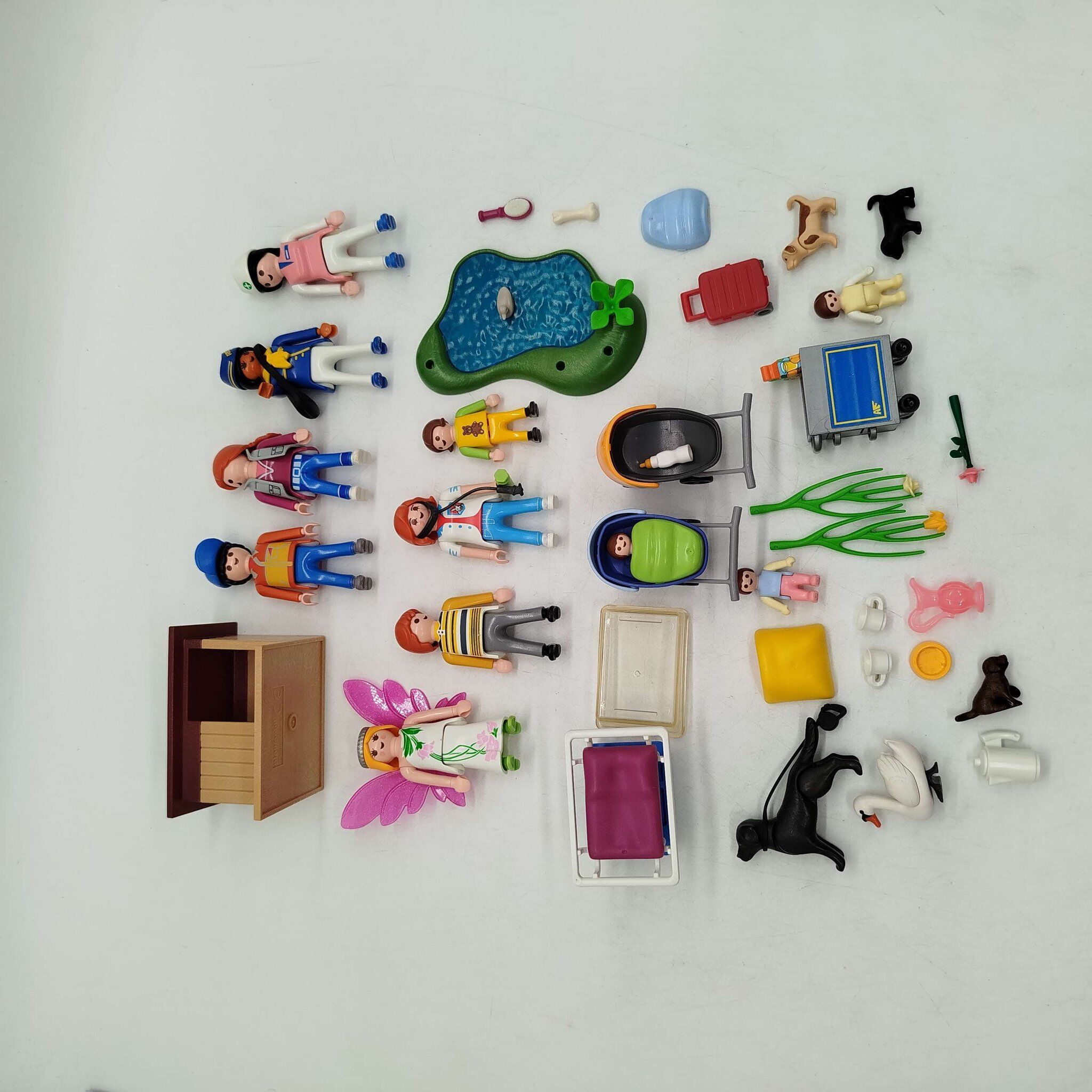 Playmobil Bundle Set Figuren, Tiere & Zubehör Kinderwagen Teiche