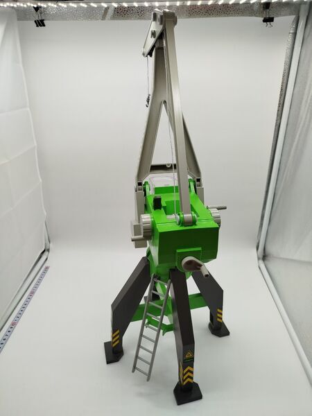 Playmobil Hafenkran, elektrischer Portalkran und Rettungshubschrauber | mehrfarbig 1