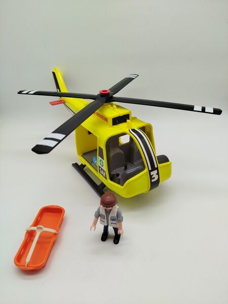Playmobil Hafenkran, elektrischer Portalkran und Rettungshubschrauber | mehrfarbig 5