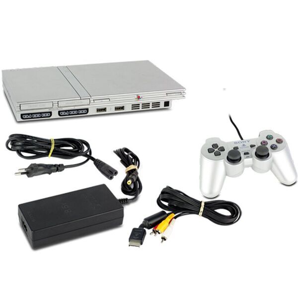 Sony PlayStation 2 Slim | 1 Controller | silber