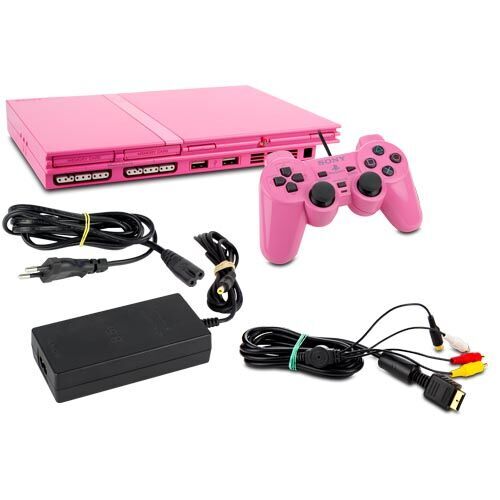 Sony PlayStation 2 Slim | 1 Controller | 8 MB Memory Card | pink