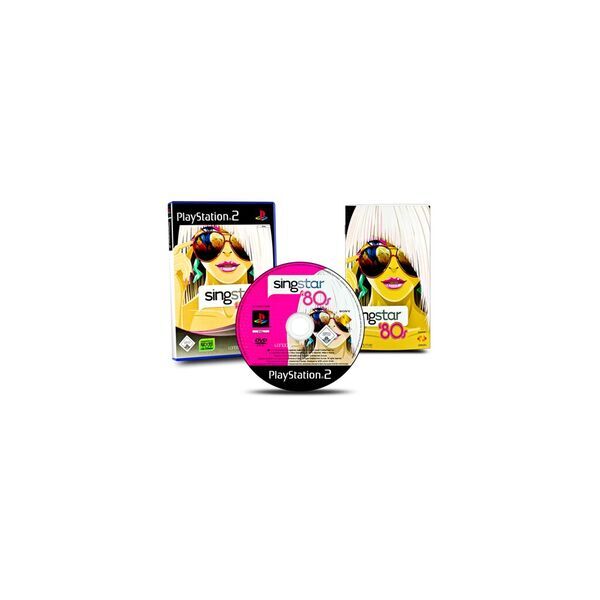 Sony PlayStation 2 Slim (PS2 Slim) | uključujući igru | Srebrna | 1 kontroler | 2 mikrofona | Singstar 80-e 4