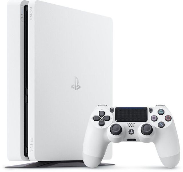 Sony PlayStation 4 Slim | Normal Edition | 500 GB | 2 Controller | blanc | Controller blanc