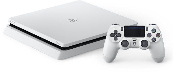 Sony PlayStation 4 Slim (PS4 Slim) | Normal Edition | 1 TB | 2 Controller | weiß | Controller weiß 2