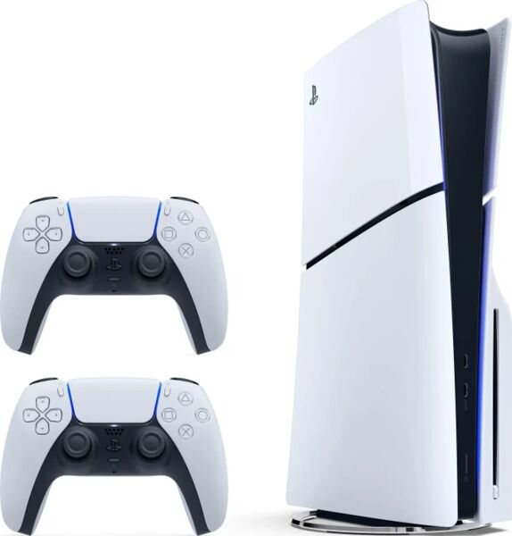 Sony PlayStation 5 Slim (PS5 Slim) | 1 TB | 2 Controller | blanc, image 1 of 3