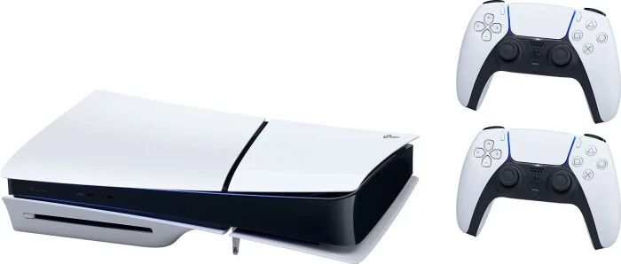 Sony PlayStation 5 Slim (PS5 Slim) | 1 TB | 2 Controller | blanc, image 2 of 3