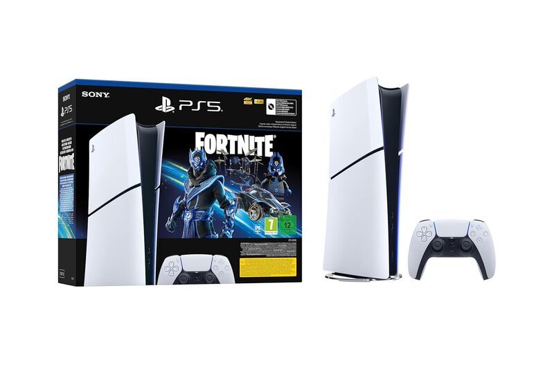 Sony PlayStation 5 Slim Digital Edition (PS5 Slim) | včetně hry | 1 TB | Controller | bílá | Fortnite Cobalt Star 1