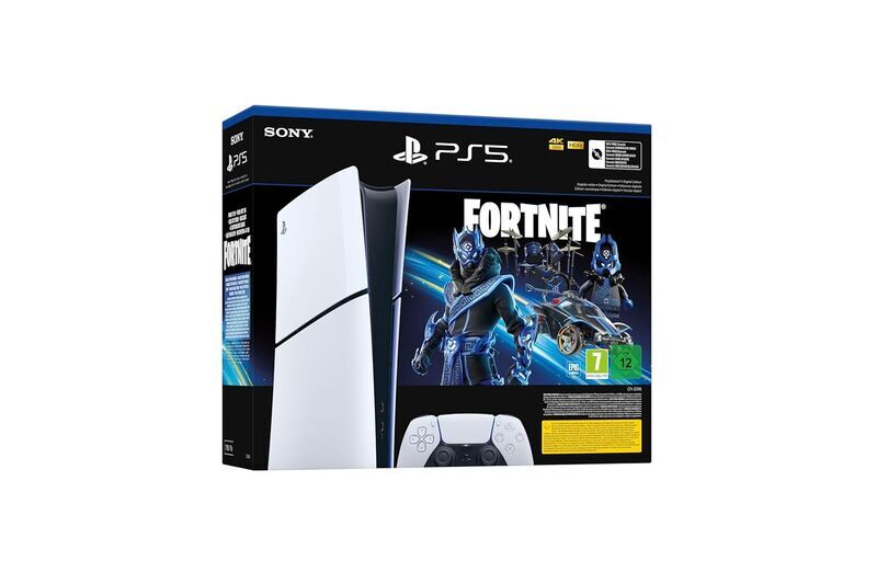 Sony PlayStation 5 Slim Digital Edition (PS5 Slim) | inkl. Spiel | 1 TB | Controller | weiß | Fortnite Cobalt Star 3