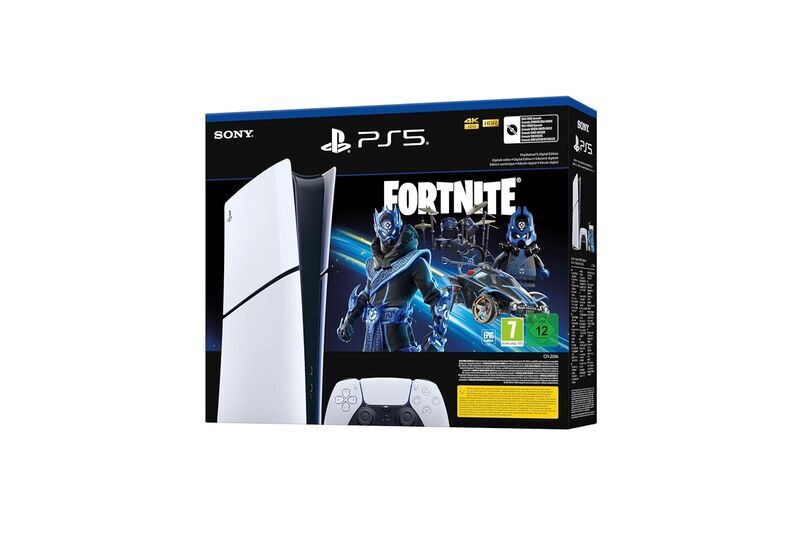 Sony PlayStation 5 Slim Digital Edition (PS5 Slim) | inkl. Spiel | 1 TB | Controller | weiß | Fortnite Cobalt Star 5