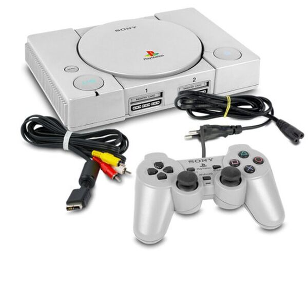 Sony PlayStation PS1 (1994) | Ovladač DualShock | šedá