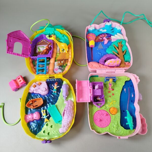 Polly Pocket Kompakt-Spielsets - Dschungel & Abenteuer – Set von 2 | mehrfarbig 2