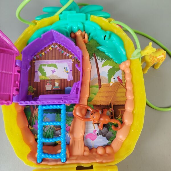 Polly Pocket Kompakt-Spielsets - Dschungel & Abenteuer – Set von 2 | mehrfarbig 4