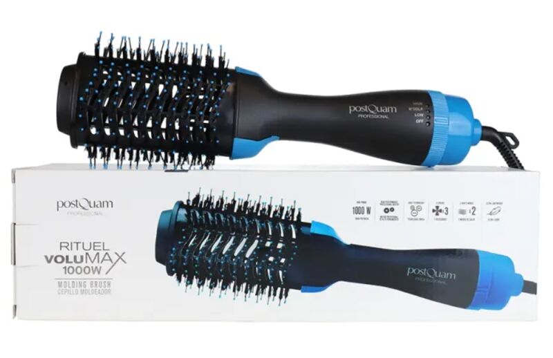 postQuam Rituel volumax 1000W styling brush | black/blue, image 1 of 2
