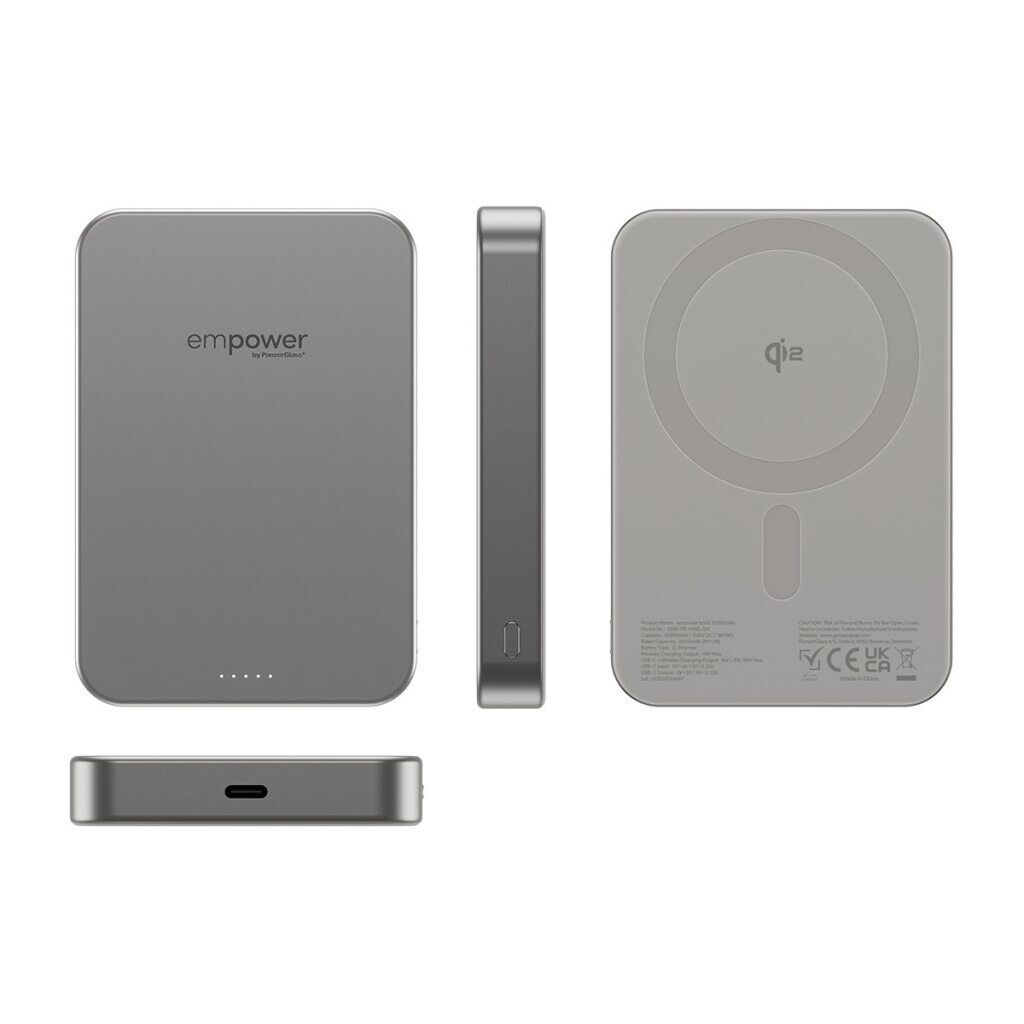 Draadloze MagSafe-powerbank met USB-C-aansluiting, 10.000 mAh, 15 W | empower von PanzerGlass® | 10000 mAh USB-C Power Bank
