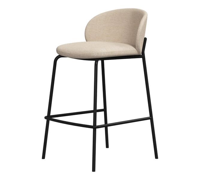 Princeton bar stool Tomelilla-fabric beige | brown, image 1 of 4