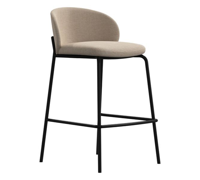 Princeton bar stool Tomelilla-fabric beige | brown, image 2 of 4