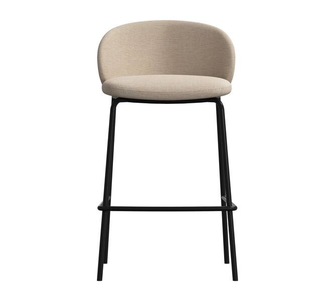 Princeton bar stool Tomelilla-fabric beige | brown, image 3 of 4