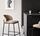 Princeton bar stool Tomelilla-fabric beige | brown, thumbnail 1 of 5