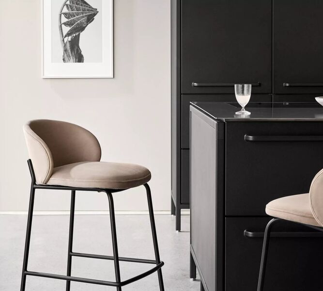 Princeton bar stool Tomelilla-fabric beige | brown, image 1 of 5