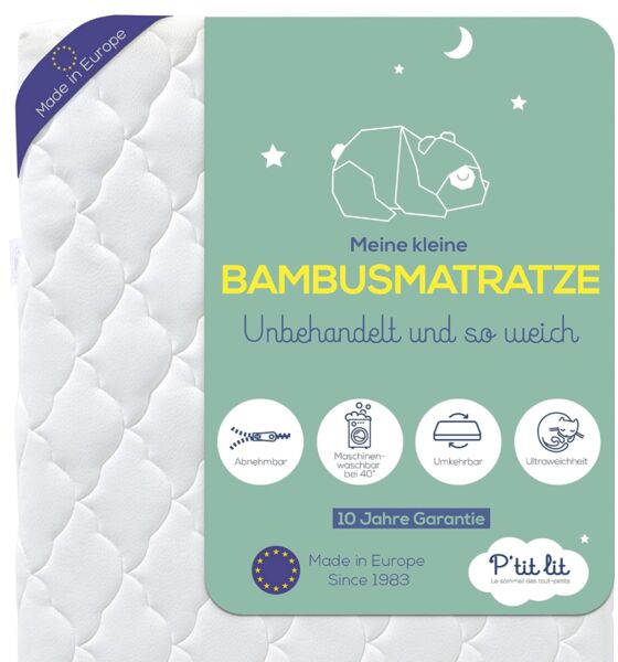 P'tit Lit Babymatratze Bambus | balts 1