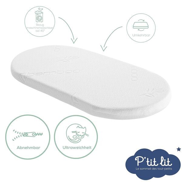 P'tit Lit Stubenwagenmatratze | white 3