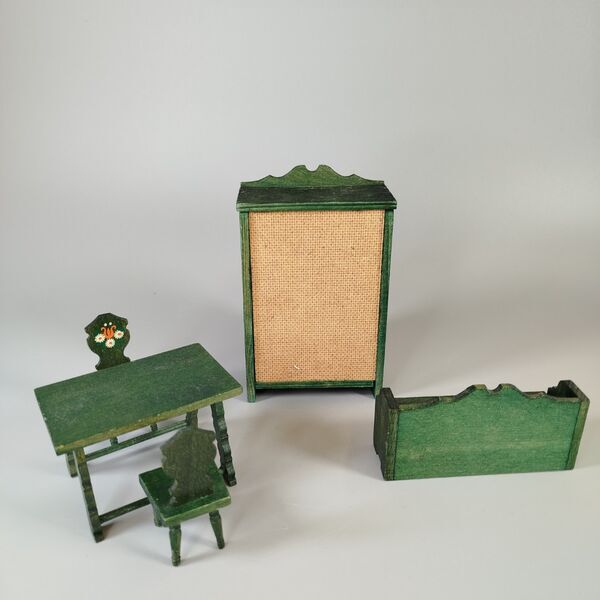 Puppenhaus-Möbelset im Bauernstil | 5-teilig | multicolored 2