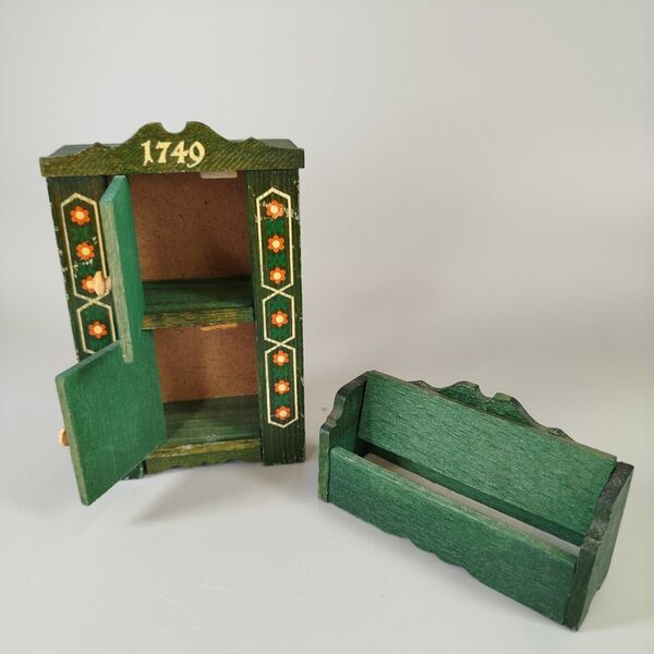 Puppenhaus-Möbelset im Bauernstil | 5-teilig | multicolored 3