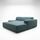 Pyllow corner sofa right chaise longue Feingewebe pigeon blue | petrol, thumbnail 3 of 4