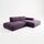 Pyllow sofa fløjl Veilchenlila | lila, thumbnail 3 of 4
