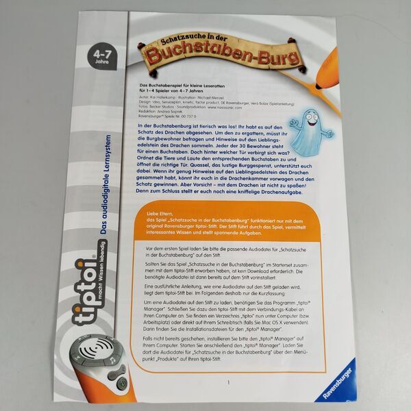 Ravensburger Tiptoi Lernspiel Musikschule & Buchstaben-Burg | multicolored 3