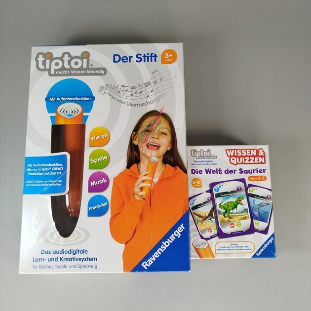Ravensburger Tiptoi Spielfigur – Baby Tyrannosaurus – 4 Erlebnisebenen, Für Kreativität & Rollenspiel, Tiptoi-Stift Separat Erhältlich