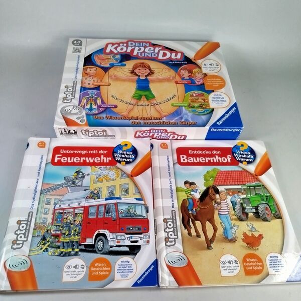 Ravensburger Tiptoi Lernspiel Set - Dein Körper, Feuerwehr, Bauernhof | multicolored 1