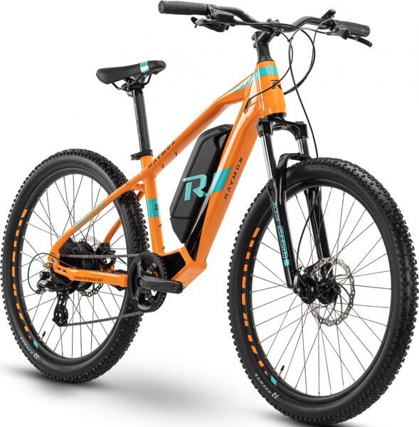 Raymon FourRay E 1.0 24 Zoll (2021) | Diamant | orange/cyan | 100 - 500 km 2