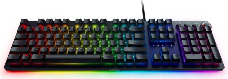 Razer Huntsman Elite | Razer Clicky Optical PURPLE | schwarz | DE 4