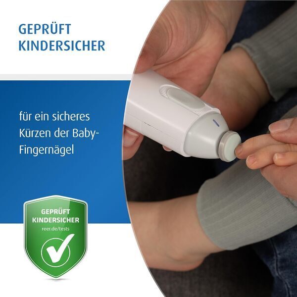 reer BabyCare elektrische Babynagelfeile | White, image 2 of 3