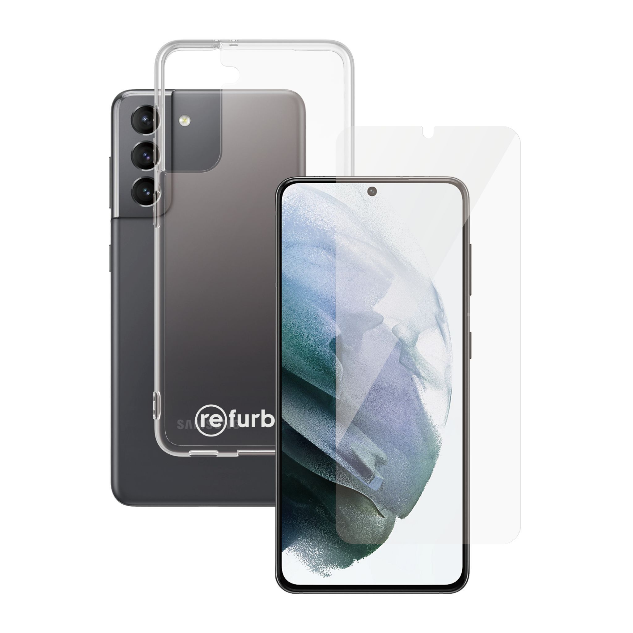 Hülle transparent & Displayschutz PanzerGlass Samsung Galaxy S21 5G