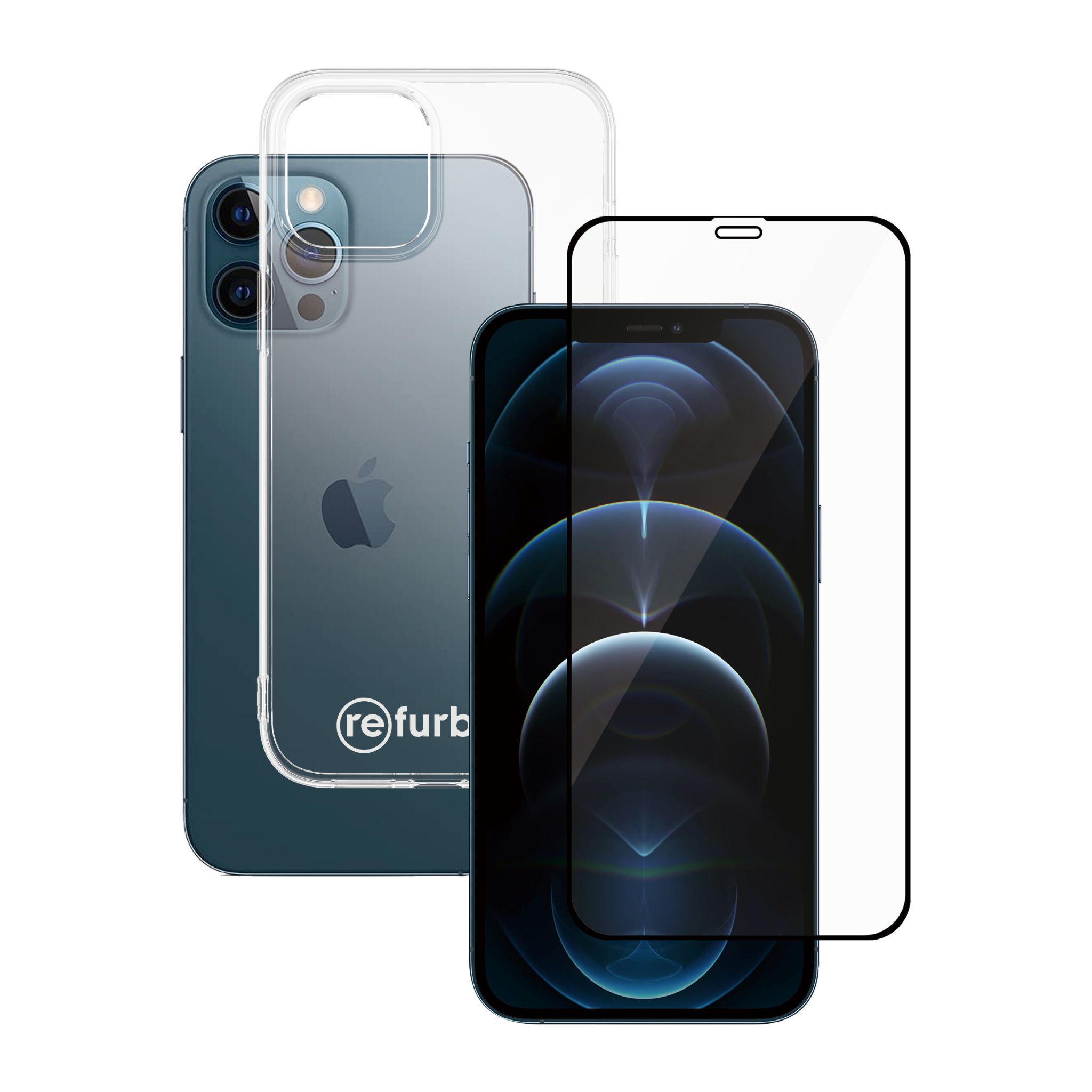 Hülle transparent & Displayschutz PanzerGlass iPhone 12 Pro Max