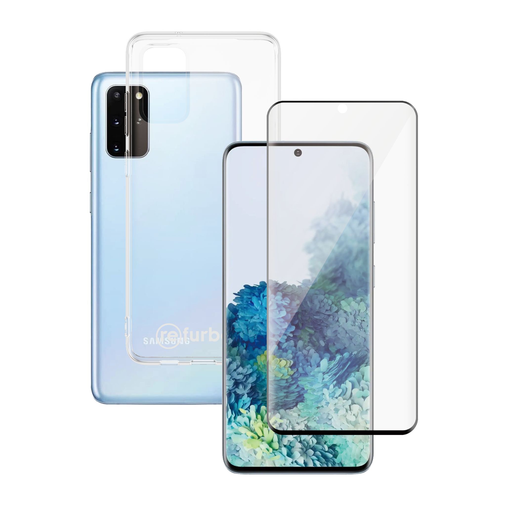 Hülle transparent & Displayschutz PanzerGlass Samsung Galaxy S20+