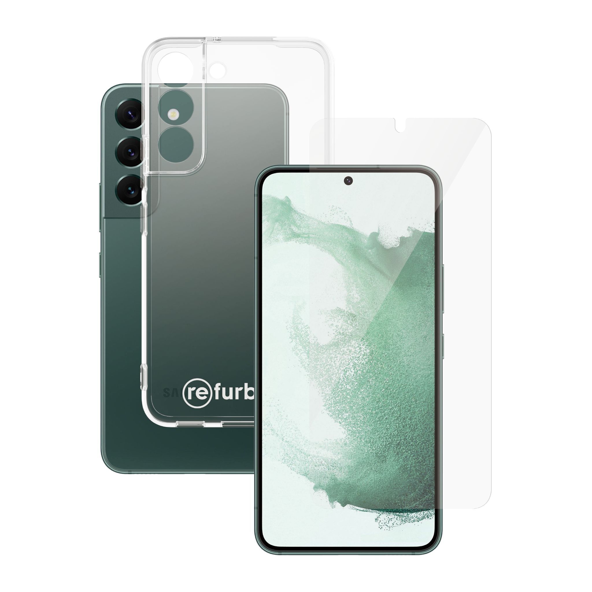 Hülle transparent & Displayschutz PanzerGlass Samsung Galaxy S22