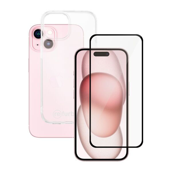 Hülle transparent & Displayschutz Refurbed | PanzerGlass™ | iPhone 15