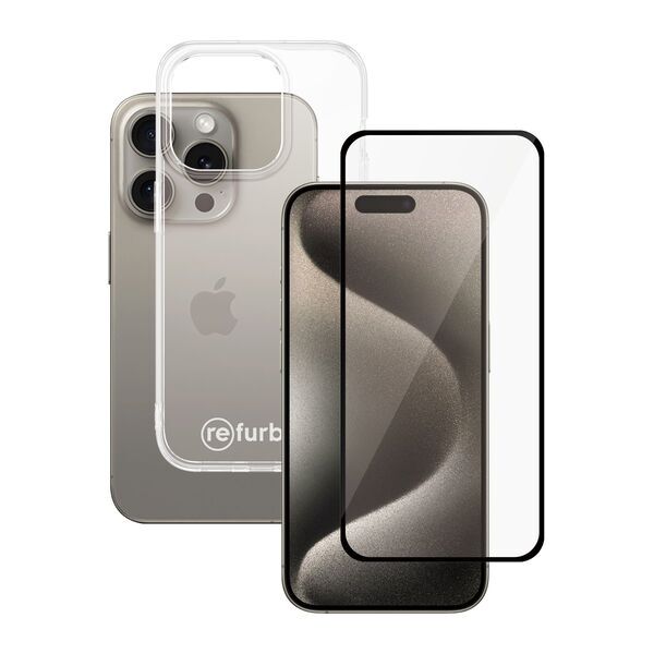 Hülle transparent & Displayschutz Refurbed | PanzerGlass™ | iPhone 15 Pro