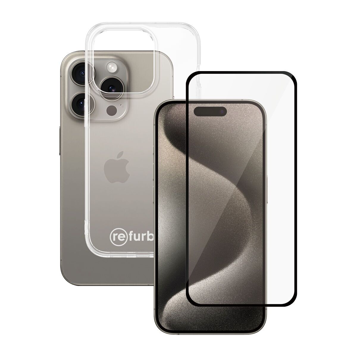 Hülle transparent & Displayschutz PanzerGlass iPhone 15 Pro