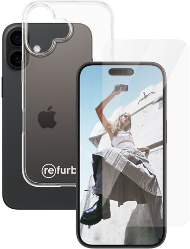 Hülle transparent & Displayschutz   PanzerGlass™   iPhone 16 - Refurbished