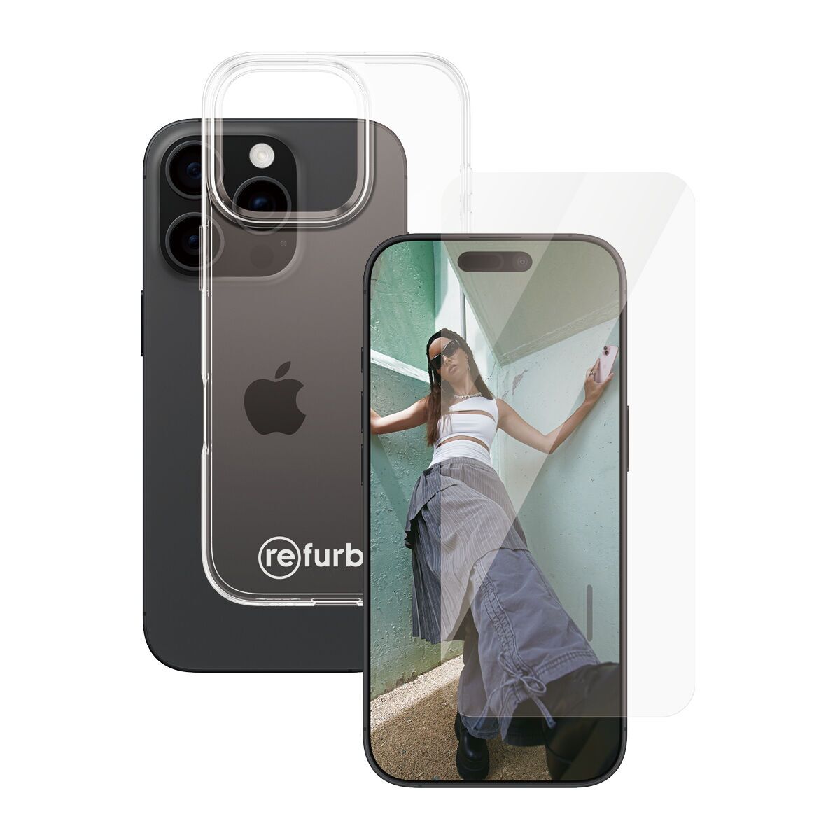 Hülle transparent & Displayschutz PanzerGlass iPhone 16 Pro