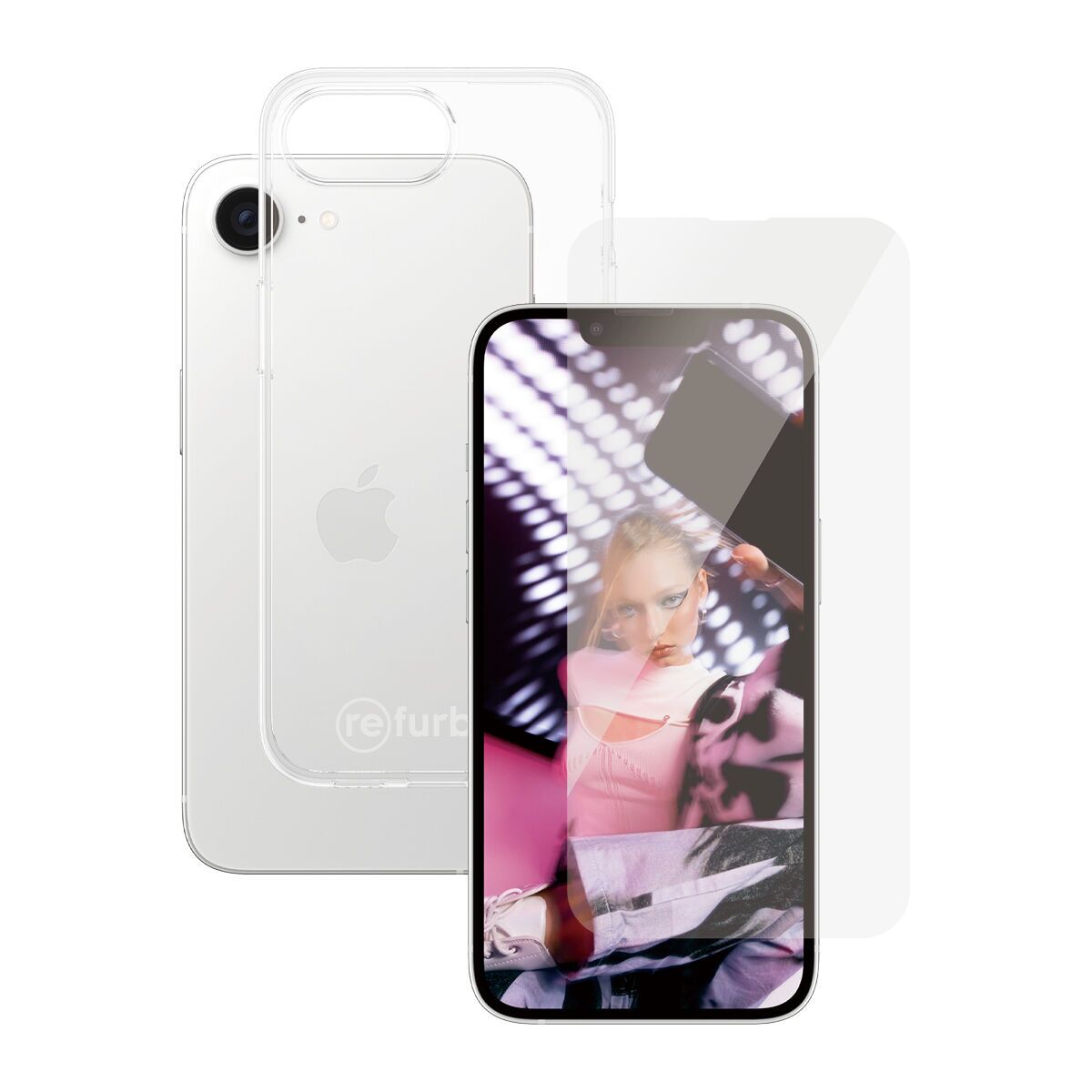 Hülle transparent & Displayschutz PanzerGlass iPhone 16e