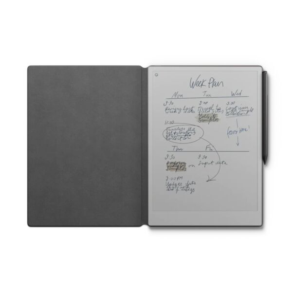 reMarkable Paper Pro | Paper Tablet | black | Book Folio Polymer Weave Grey | Marker Plus, image 1 of 4