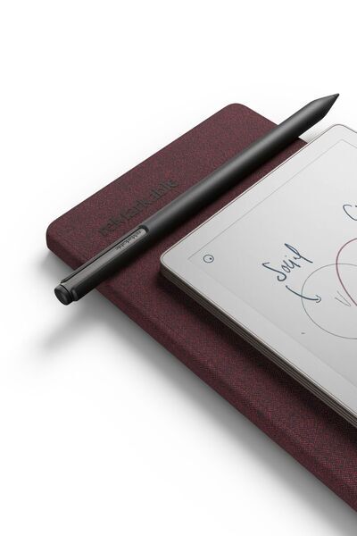 reMarkable Paper Pro Move | Paper Tablet | silber | Book Folio Mosaic Weave Burgundy | Marker Plus 4