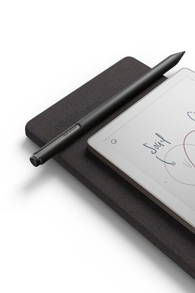 reMarkable Paper Pro Move | Paper Tablet | silber | Book Folio Mosaic Weave Basalt | Marker Plus 4