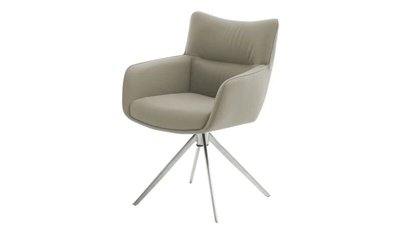 Remona Swivel Armchair Leather Cream | cream, image 1 of 5